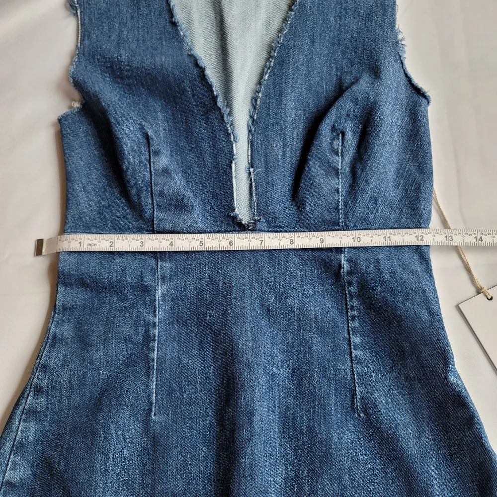 NWT GRLFRND "Estelle" Denim Dress - size XS - Picture 7 of 10